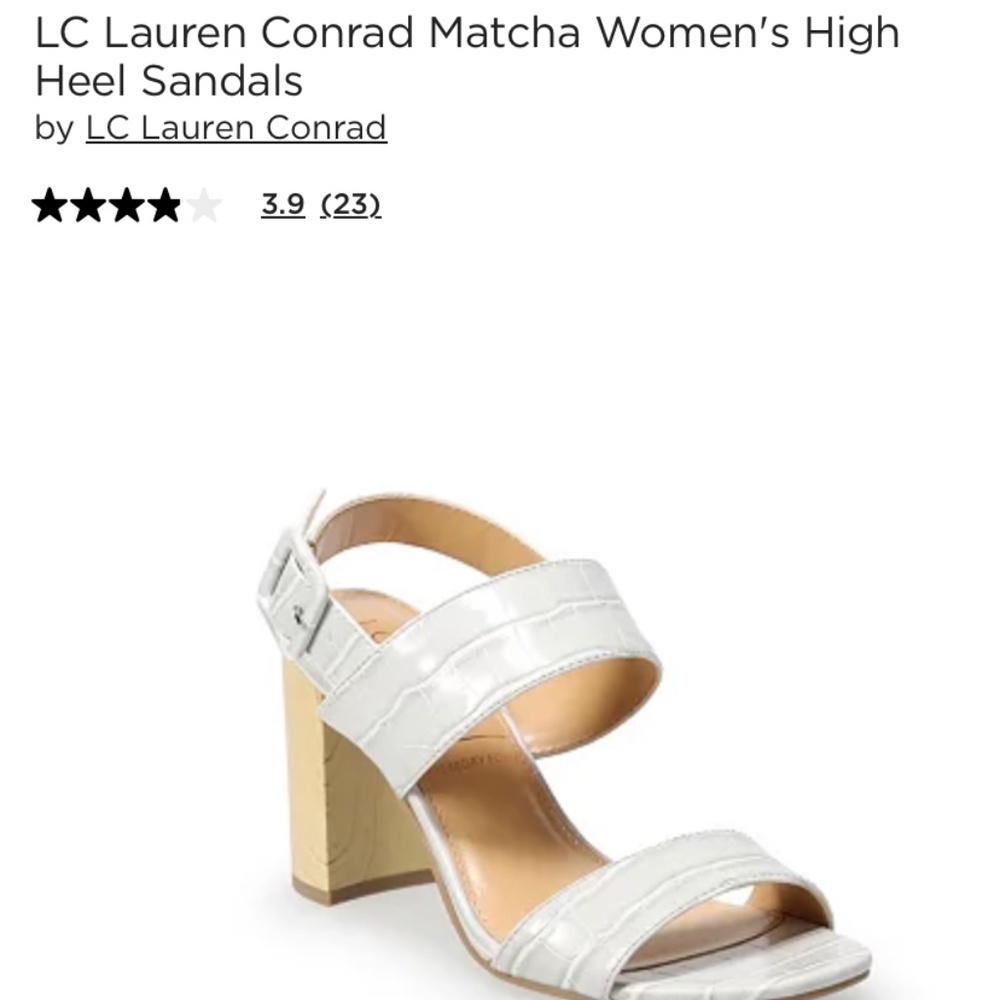 LC Lauren Conrad Matcha high heeled sandals. Worn twice. Excellent condition